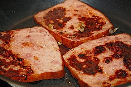 Leberk&auml;se mit Zwiebeln und Spiegelei 3