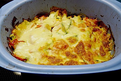 Bunter Gartengratin