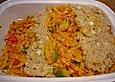 Wei&szlig;krautauflauf mit Gr&uuml;nkern und Frischk&auml;se