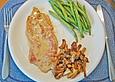 Saltimbocca vom Kalbsschnitzel mit frischen Pfifferlingen