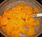 Mohn - Streusel  mit Pudding und Mandarinen (Bild)