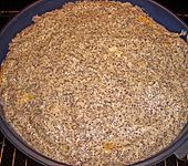 Mohn - Streusel  mit Pudding und Mandarinen (Bild)