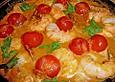 Scampi in scharfer Kokosnuss - Sauce