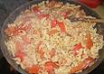Griechische Nudelpfanne mit Putenbrust