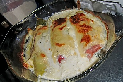 &Uuml;berbackene Lauchstangen 3