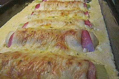 &Uuml;berbackene Lauchstangen 9