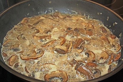 Champignon - Bärlauch - Pfanne mit Bandnudeln 3