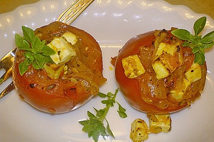 Gebackene Tomaten mit Schafsk&auml;se
