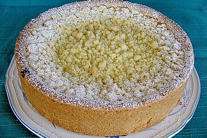 Käsekuchen mit Pudding , Grieß und Streuseln 3