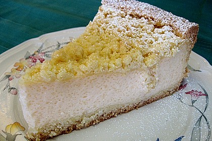 Käsekuchen mit Pudding , Grieß und Streuseln 6