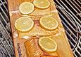 Plank-grilled Lachs