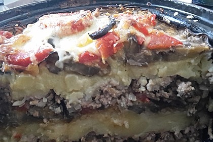 Auberginen - Kartoffel - Auflauf mit Hackfleisch 9