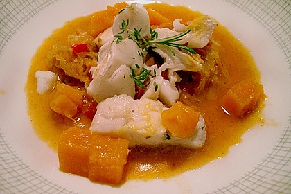 Zandergulasch Szegediner Art mit Butternutk&uuml;rbis