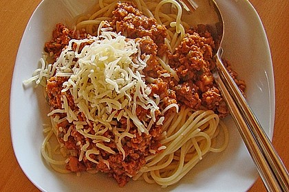 Spaghetti Bolognese vegetarisch, &agrave; la Strohhalm