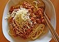 Spaghetti Bolognese vegetarisch, &agrave; la Strohhalm