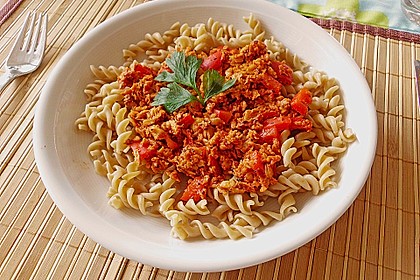 Spaghetti Bolognese vegetarisch, &agrave; la Strohhalm 1