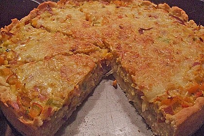 K&uuml;rbis - Zwiebel - Quiche