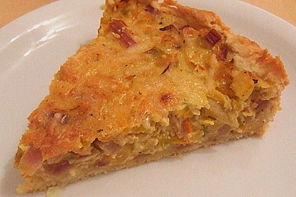 K&uuml;rbis - Zwiebel - Quiche 1
