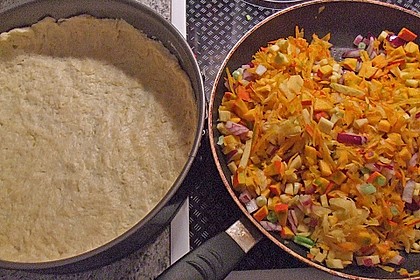 K&uuml;rbis - Zwiebel - Quiche 2