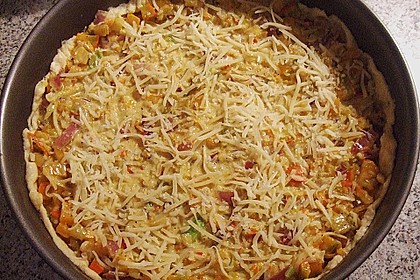 K&uuml;rbis - Zwiebel - Quiche 3