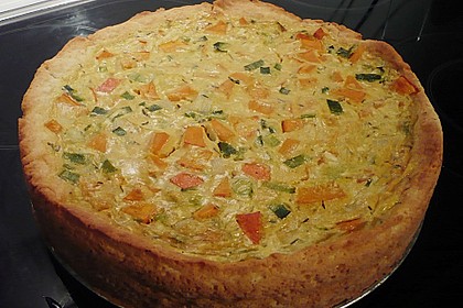 K&uuml;rbis - Zwiebel - Quiche 10