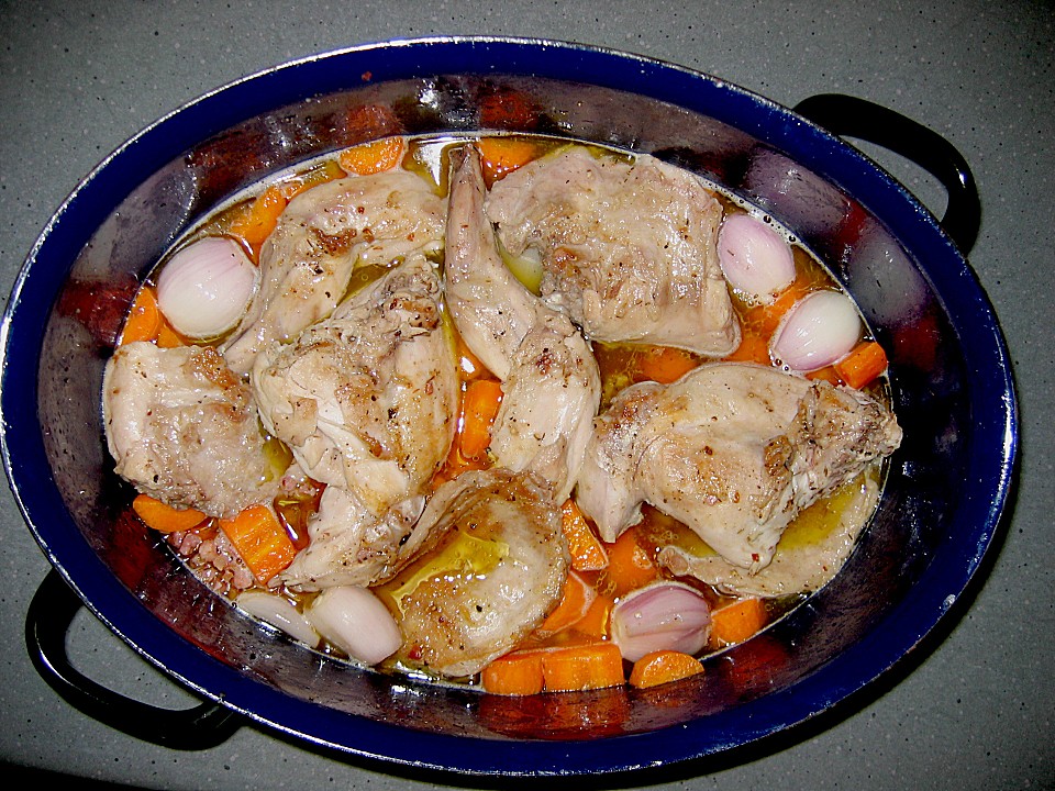 Geschmortes Kaninchen mit Backpflaumen (Rezept mit Bild) | Chefkoch.de