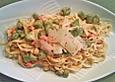 Pasta mit gr&uuml;nem Spargel und Flusskrebsen