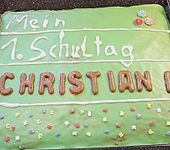 Tafel - Kuchen zur Einschulung / zum Schulanfang (Bild)