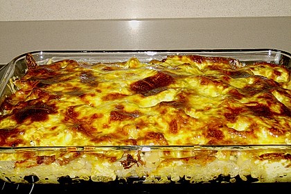 Gyrosauflauf mit Sauce Hollandaise 7