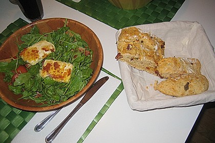 Panierter Feta auf Rucola 1