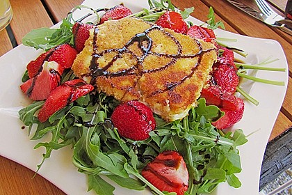 Panierter Feta auf Rucola 2