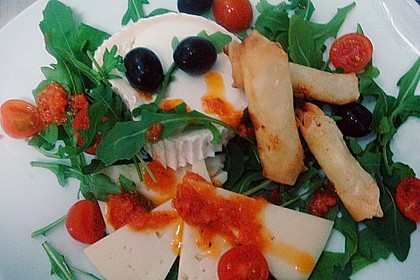 Panierter Feta auf Rucola 4