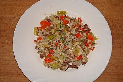 Porree - Topf mit M&ouml;hren und Reis