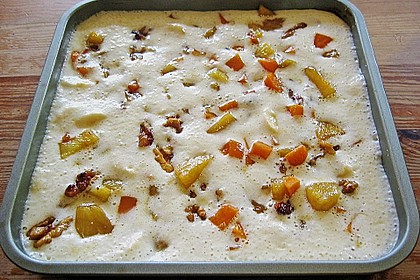 Exotischer Clafoutis mit Ananas, Banane und Muskatk&uuml;rbis 2