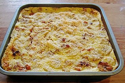 Exotischer Clafoutis mit Ananas, Banane und Muskatk&uuml;rbis 3