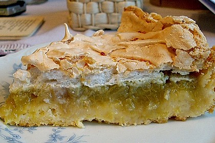 Rhabarberkuchen mit Baiser &agrave; la Oma