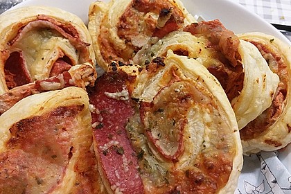 Blätterteig Pizza - Schnecken 11