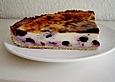 K&auml;sekuchen mit Blaubeeren