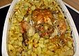 Brath&auml;hnchen mit Kartoffel - Paprika - F&uuml;llung