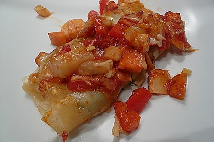 Nudelrollen mit Saibling - F&uuml;llung in Gem&uuml;sesauce 4