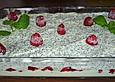 Mohn - Puddingcreme mit Himbeeren