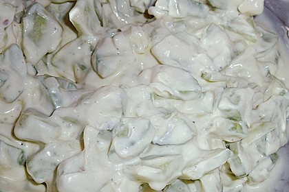 Gurkensalat mit Frischk&auml;se 3