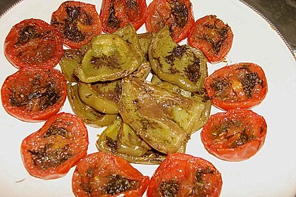 Paprika und Tomaten als Vorspeise