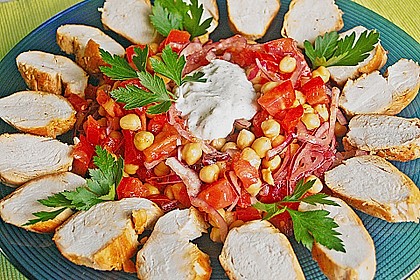 Gegrilltes H&auml;hnchen mit Kichererbsensalat 2