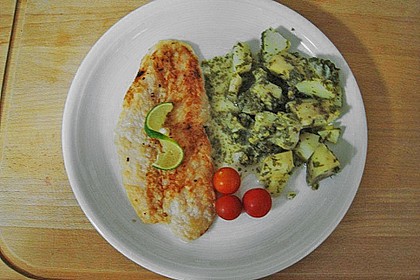Lauwarmer Salat von Chayote und S&uuml;&szlig;kartoffel mit gegrillten Sardinenfilets 3