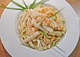 Tagliatelle mit Garnelen und Spargel