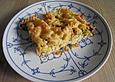 Nudelauflauf mit Krabben und Lauch