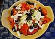 Tomatensalat mit Feta - K&auml;se, Oliven  und Basilikum