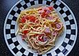 Spaghetti - Salat mit Knoblauch