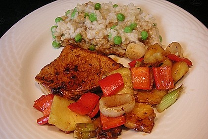 Karibisches H&auml;hnchenfilet mit Paprika - Ananas - Spie&szlig; 1